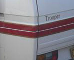 VW T25 Autosleeper Trooper Rear Logo